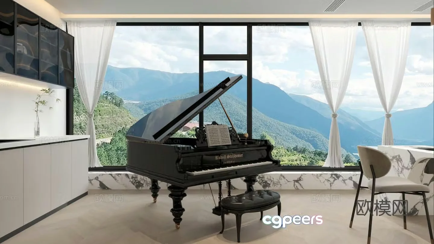 Piano room 3d model