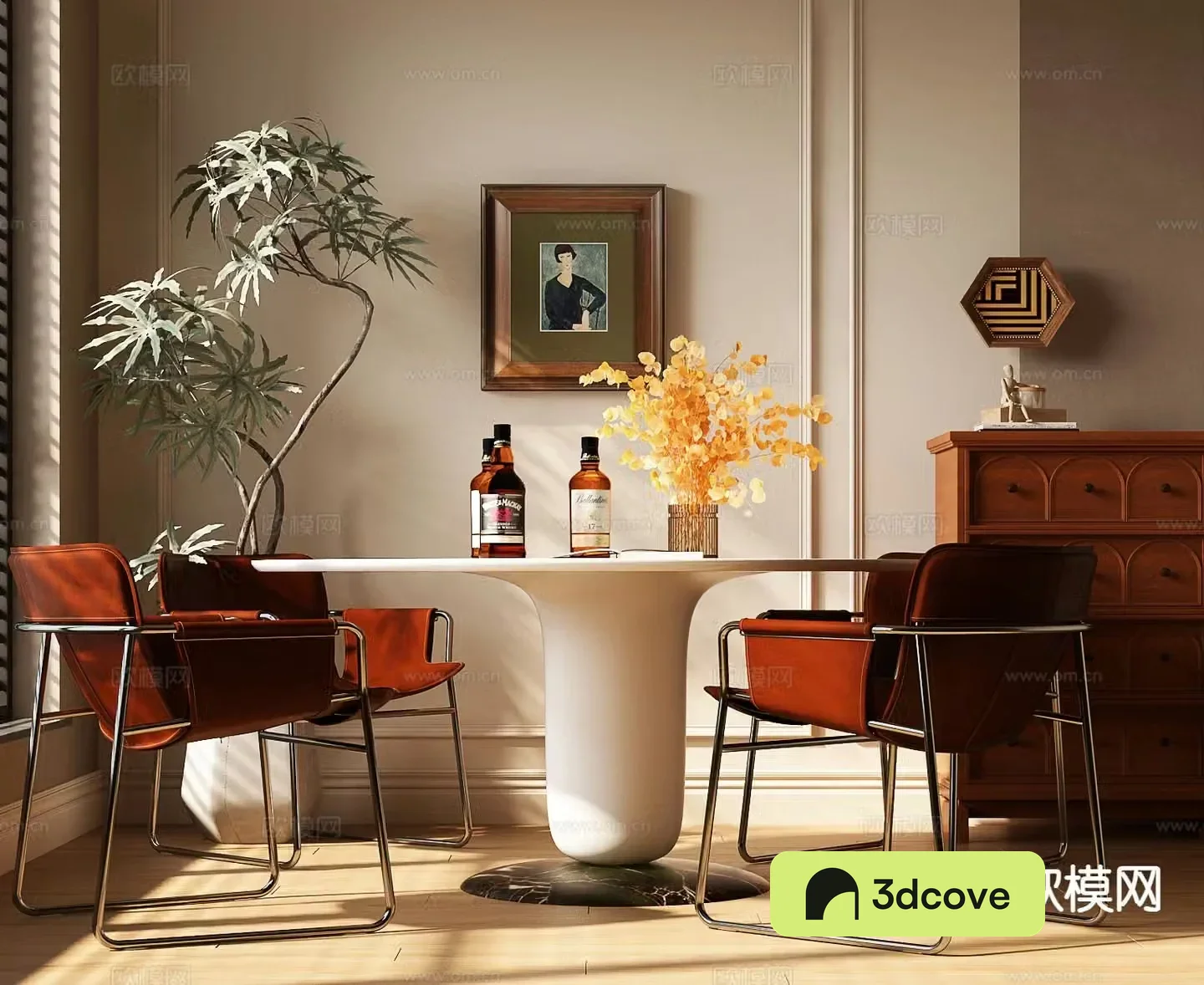 Medieval style dining table and chairs