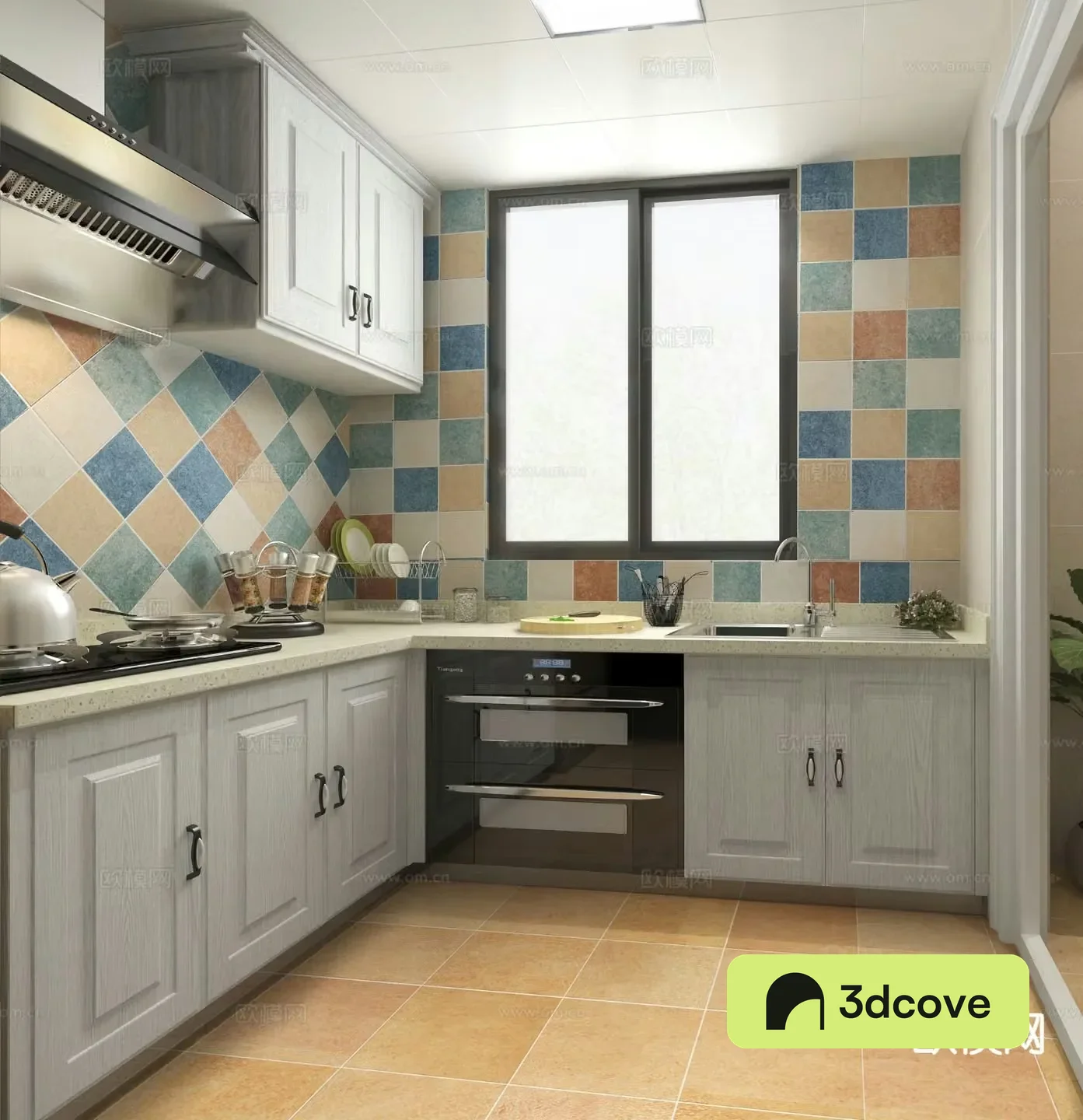 Simple European kitchen