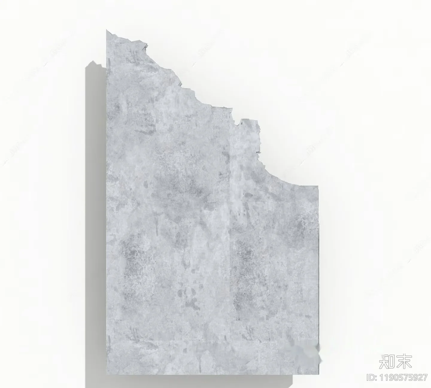 A White Stone-Like Piece Of Material 3D Model – 3203 – VRAY Render