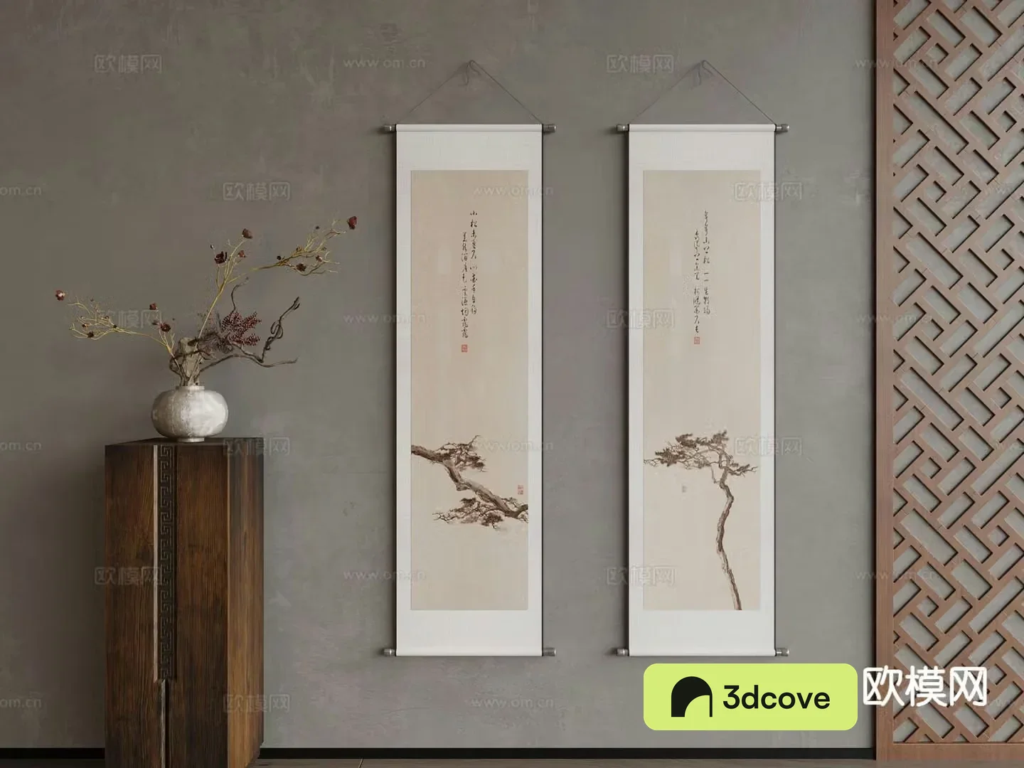 New Chinese style decorative painting hanging painting scroll painting