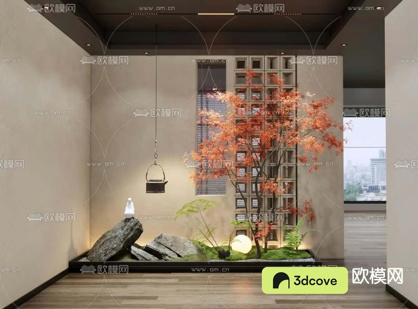 Japanese style interior landscape