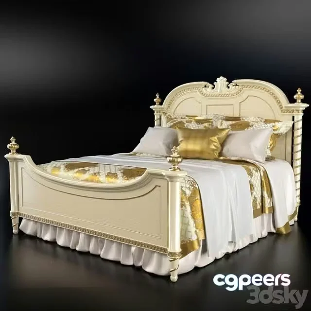 3ds Max Free – Bed Riva Mobili D’arte collection Hermitage
