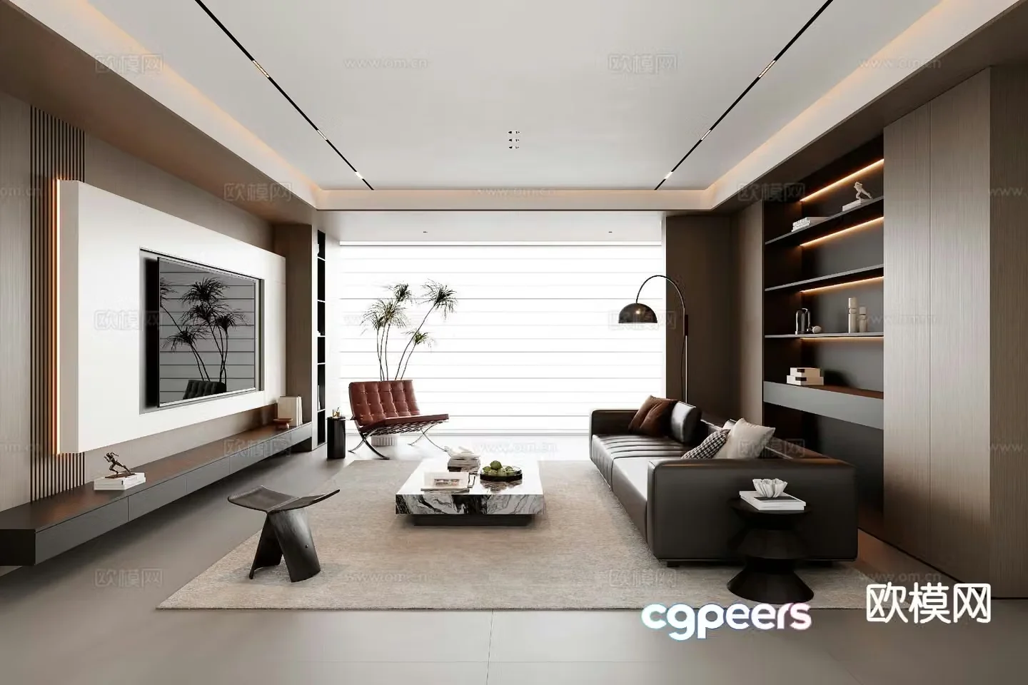 Italian living room 3d model