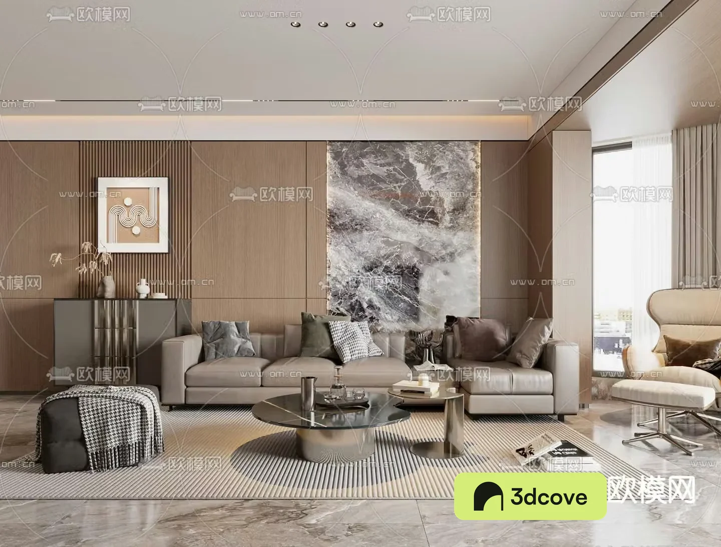 Light luxury living and restaurant