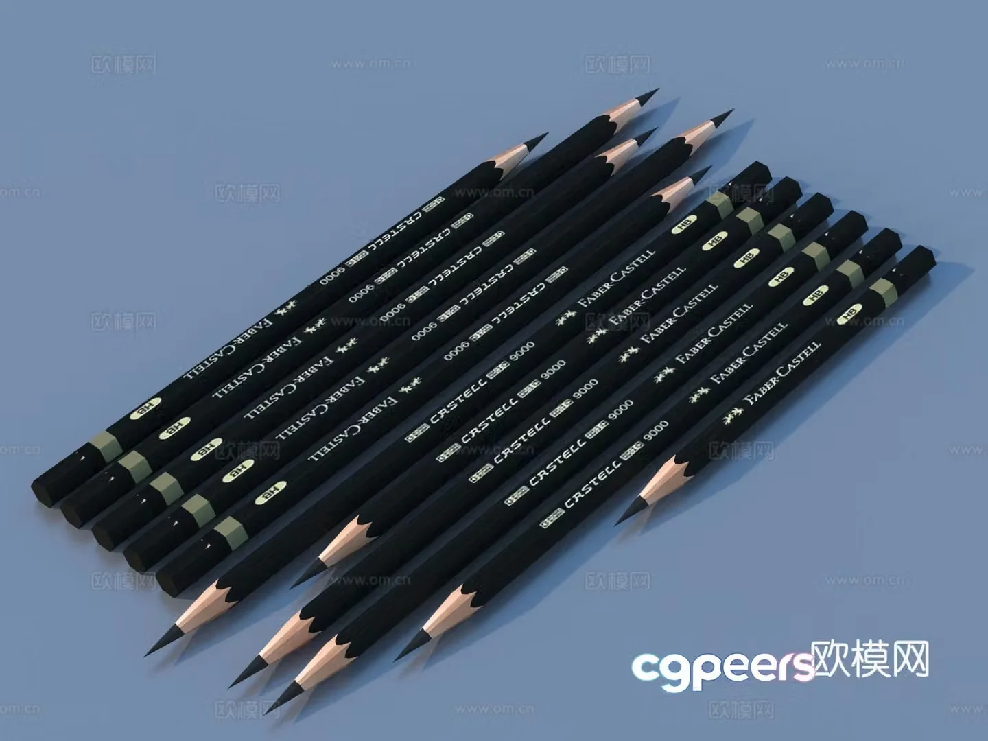 Pen Pencil Stationery School supplies Office supplies 3d model