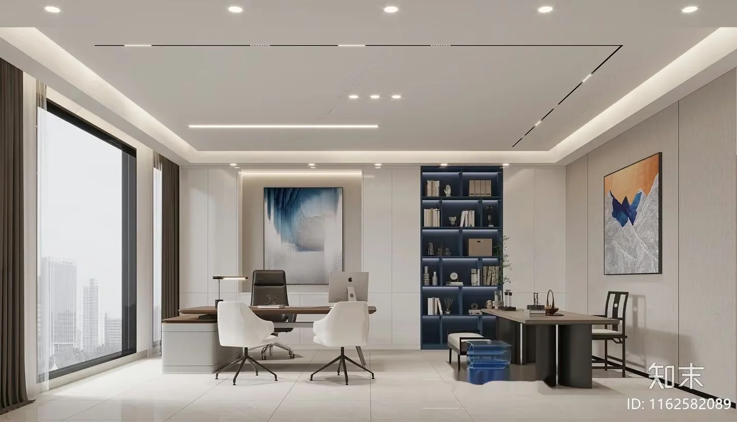 Modern Office Space 3D Model – 17679 – VRAY Render