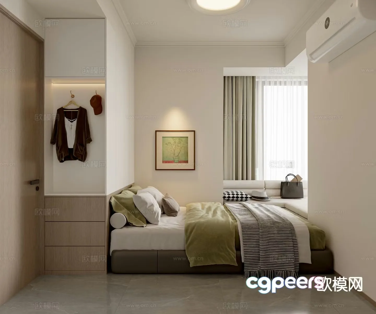 3d model of tatami bedroom and second bedroom