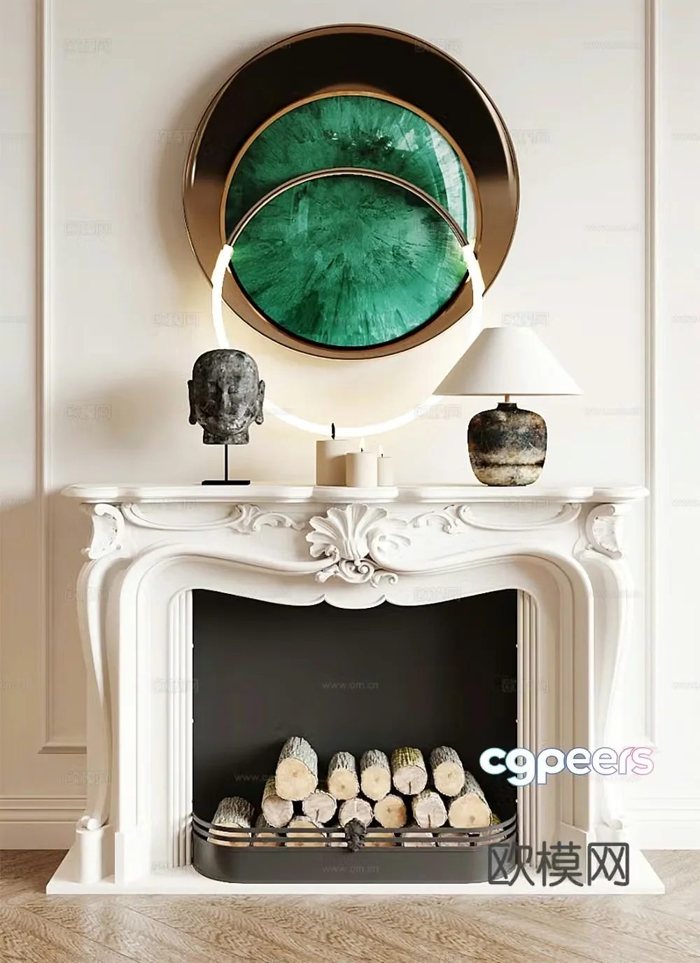 French fireplace 3d model