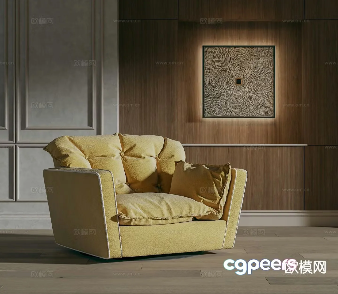 Baxter Sorrento Soren drag single chair single sofa chair 3D model