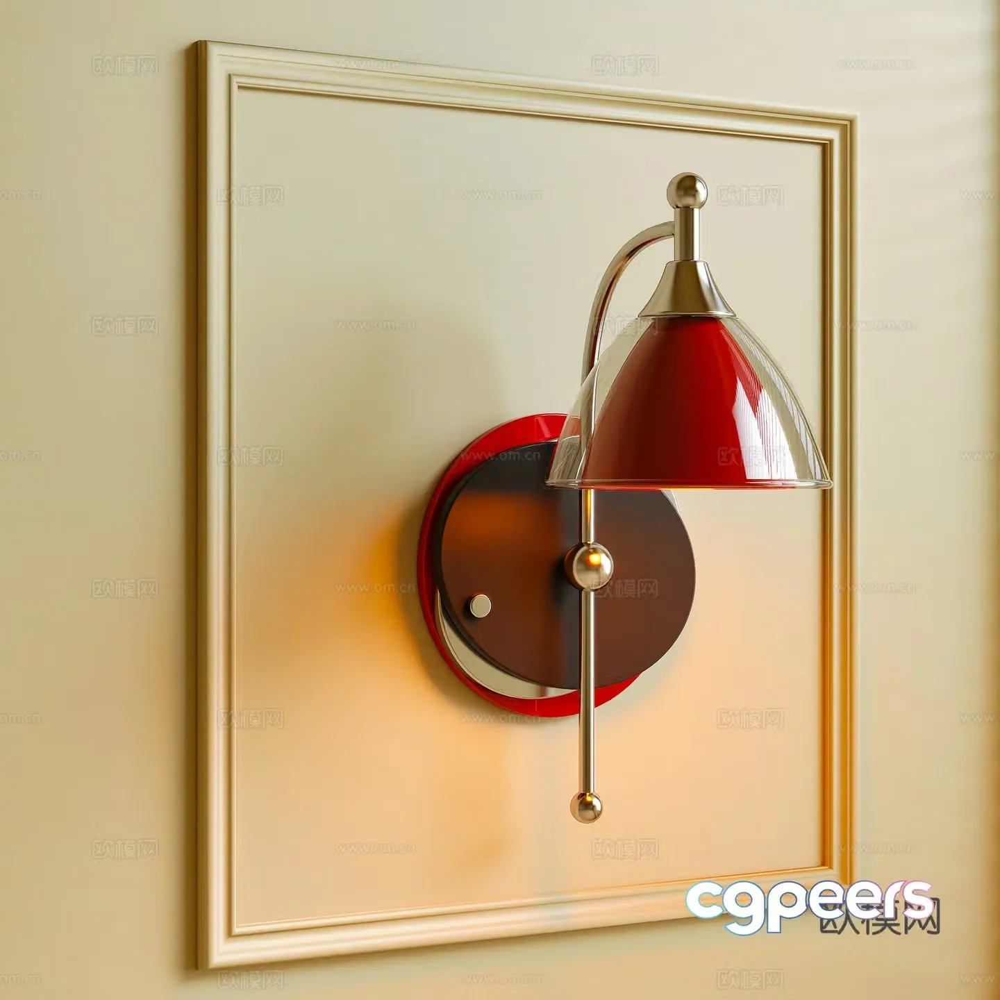 Wall lamp Metal lamp Dopamine 3D model