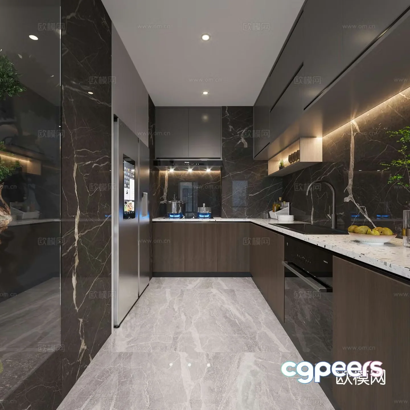 Modern kitchen 3d model