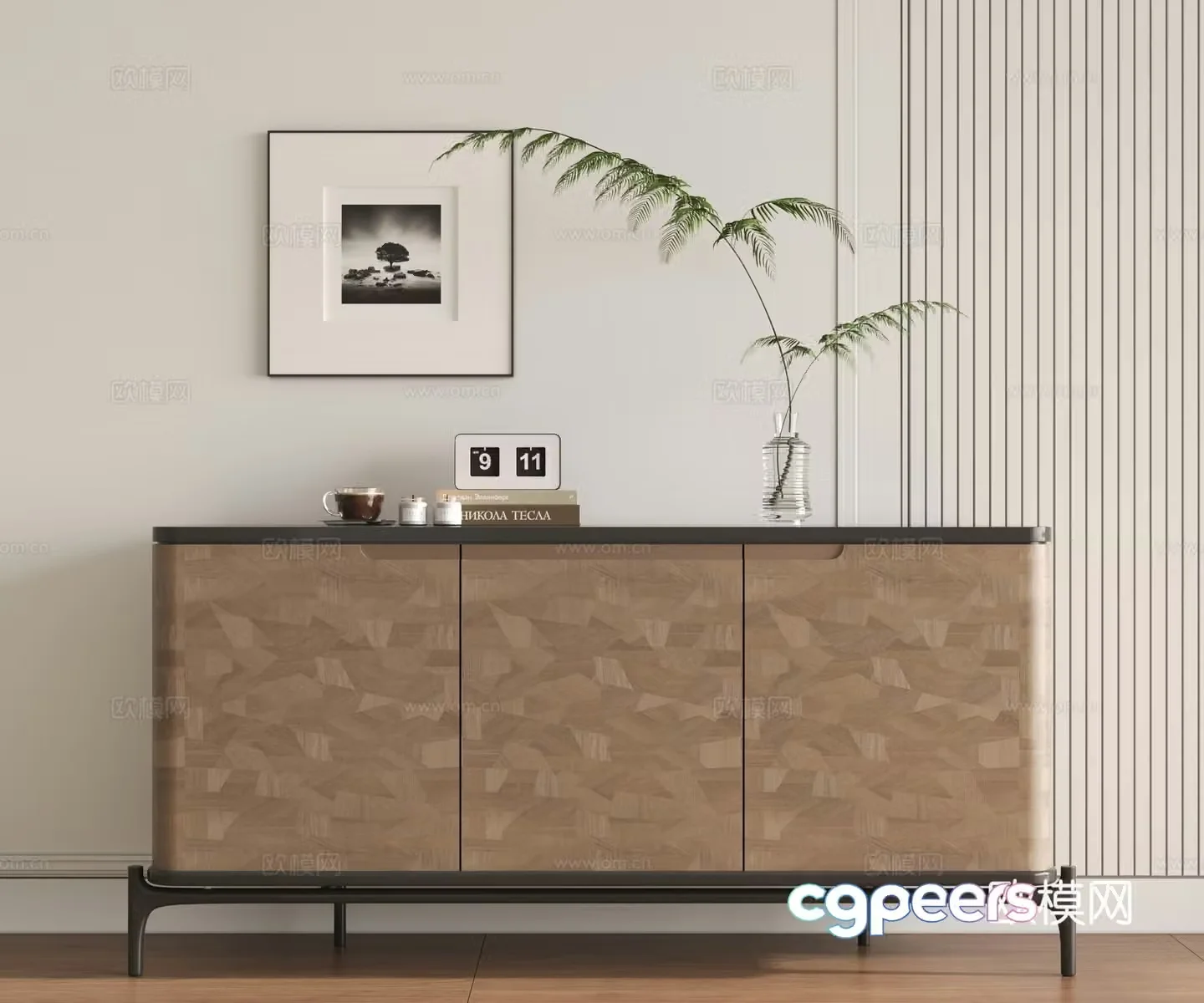 Modern Italian style entrance cabinet 3D model
