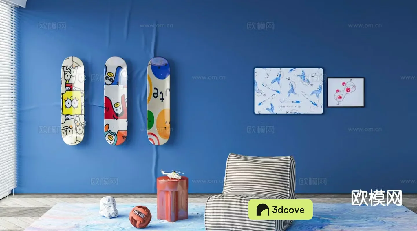 Modern children’s room hanging painting
