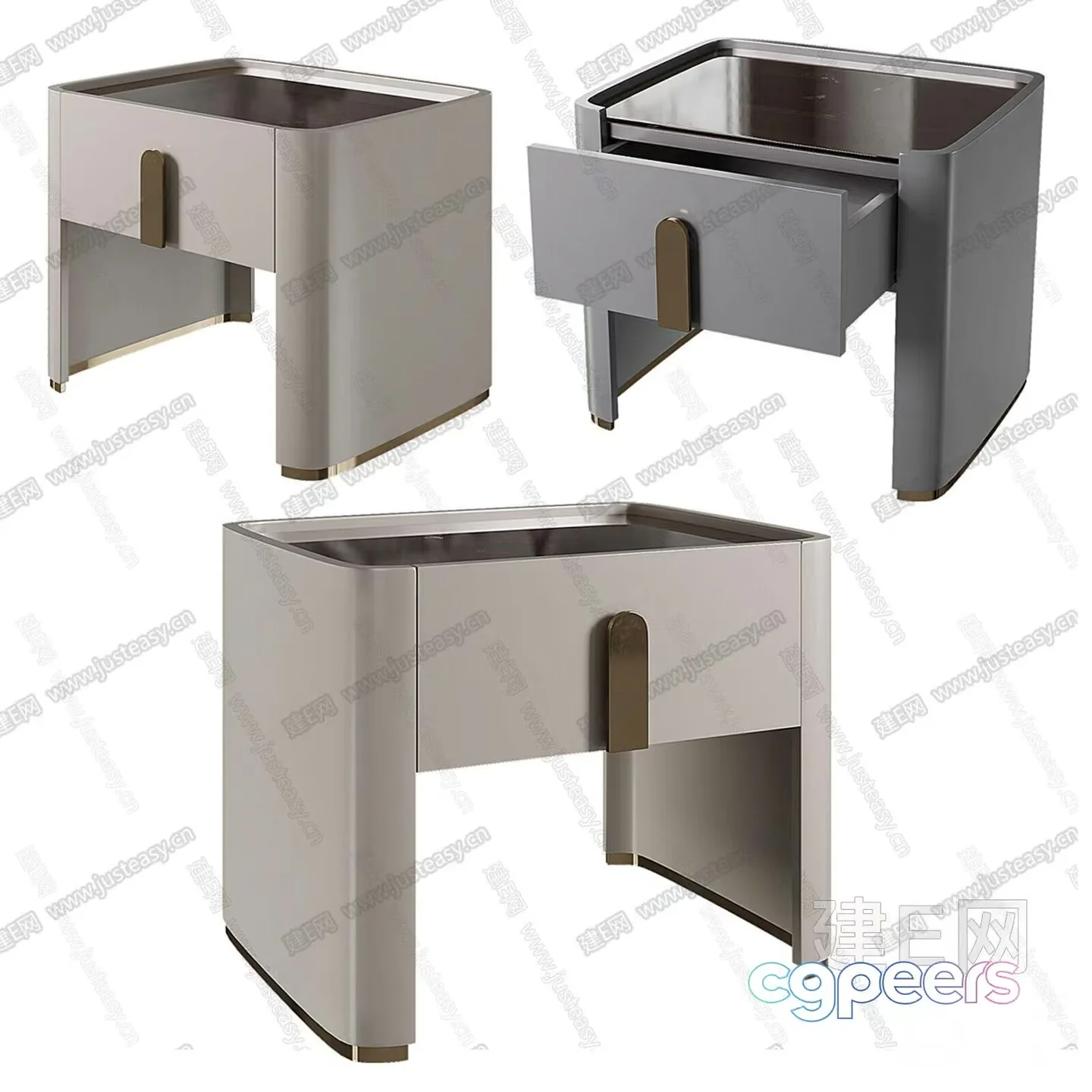 Metal Side Table 3D Model – 2239 – VRAY Render