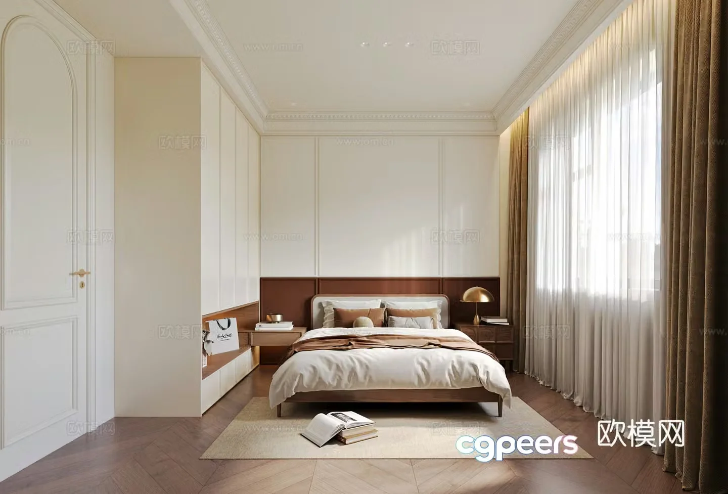 French bedroom master bedroom 3d model