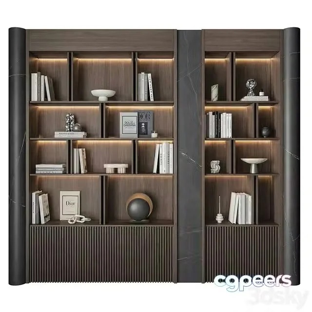 3ds Max Free – Bookcase 040
