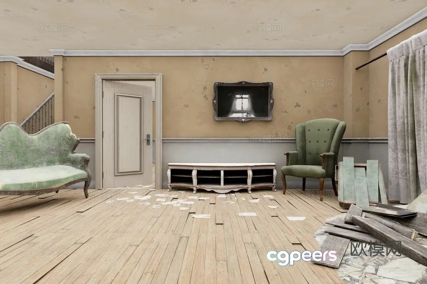 Abandoned house 3d model