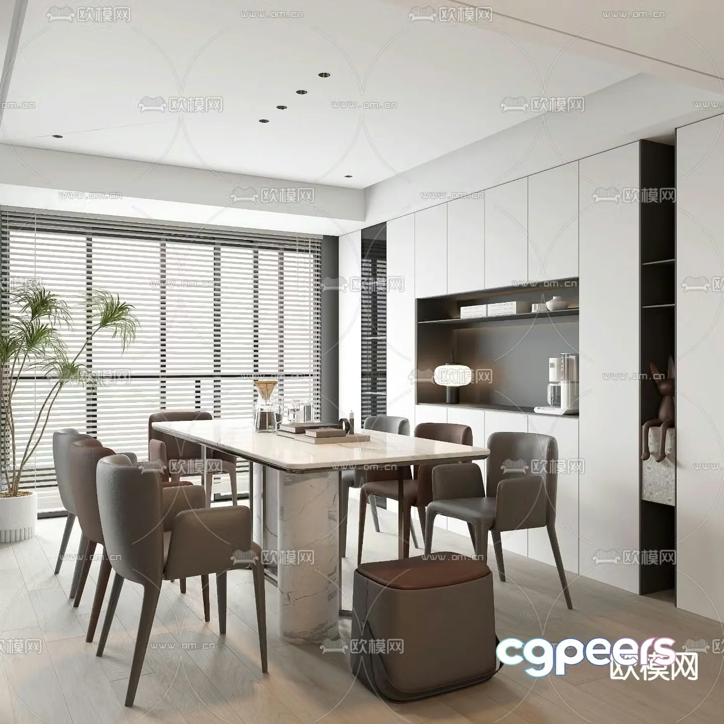 Modern restaurant 3d model