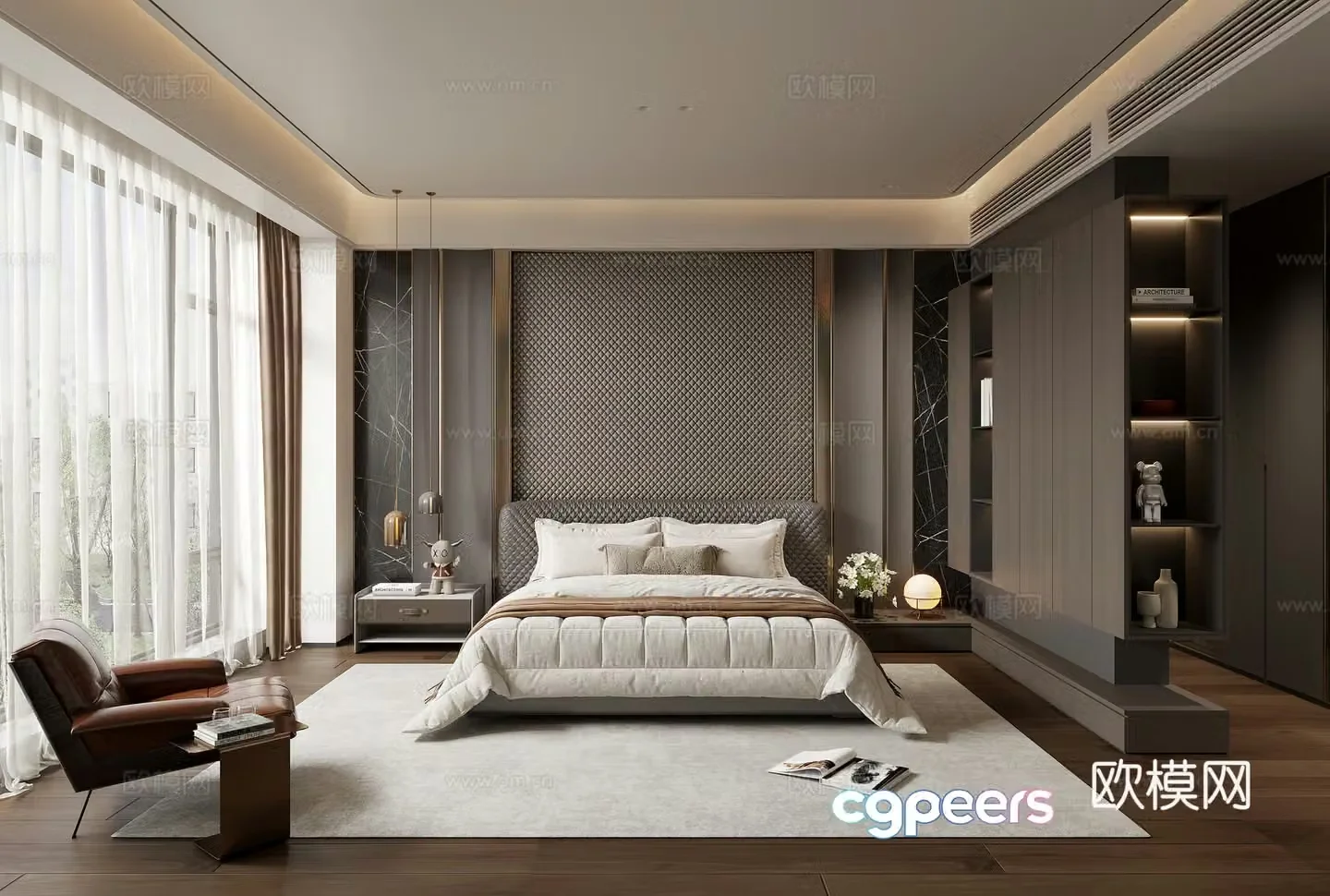 Modern bedroom 3d model