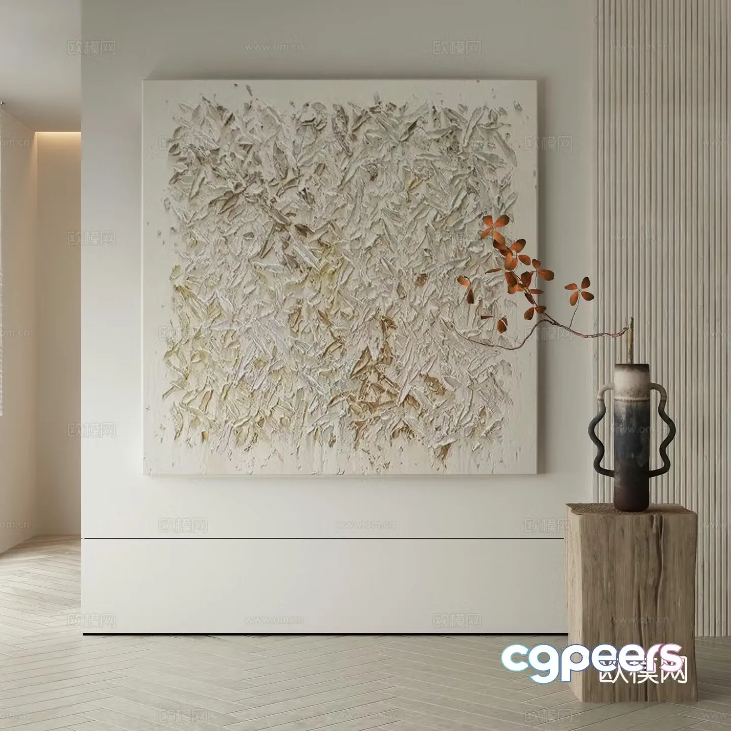 Modern Wasabi Hanging Painting Oil Painting 3D Model