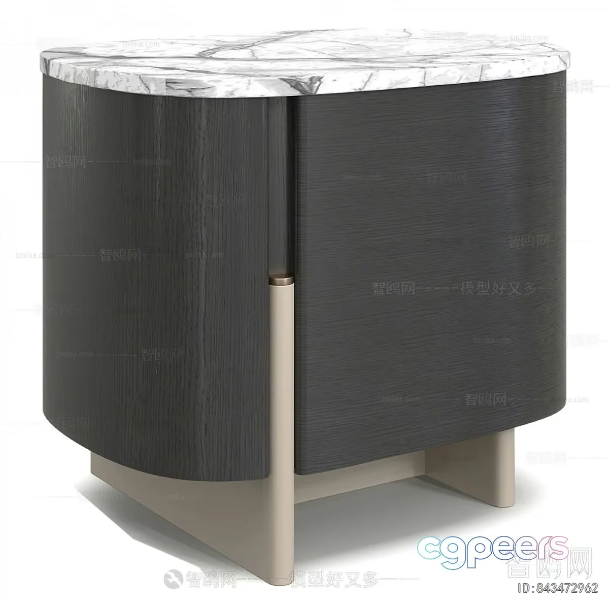 Modern Gray And White Table 3D Model – 14254 – VRAY Render