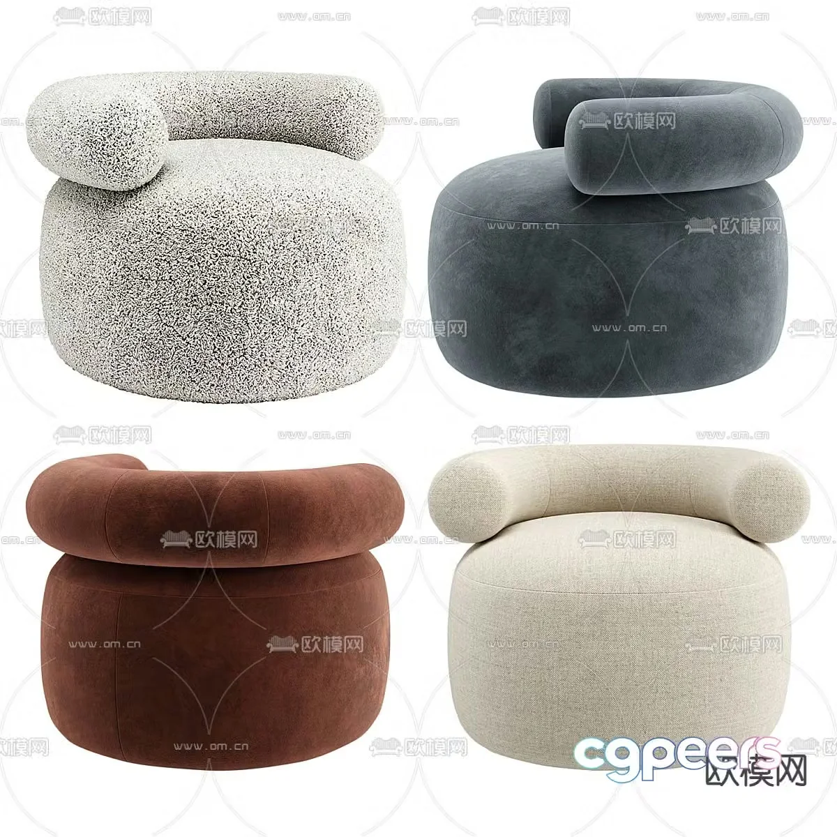 OGOGO single sofa 3d model