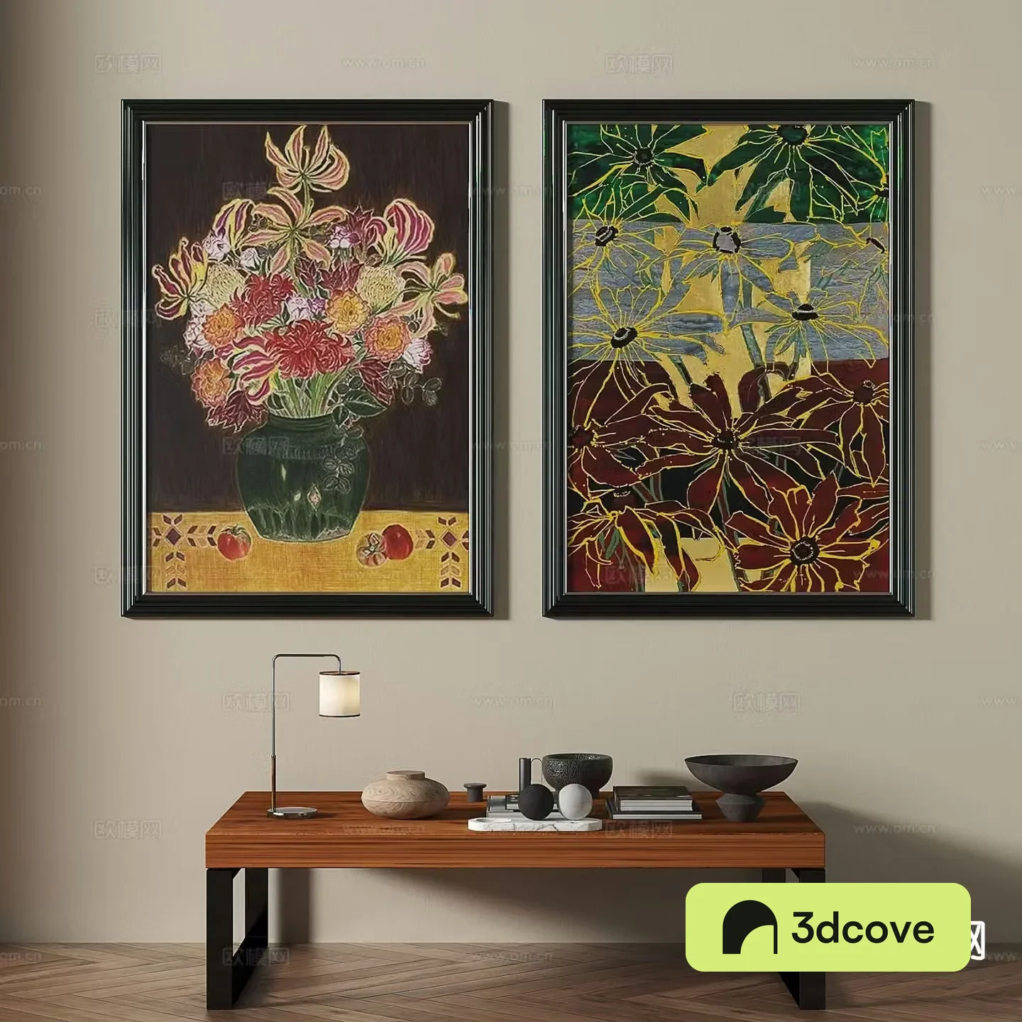 French retro painting oil painting decorative painting