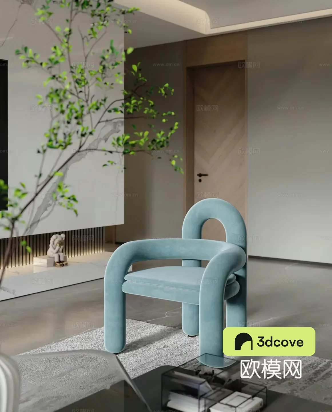 Modern leisure chair fireplace side table corner table single chair simple leisure chair G623