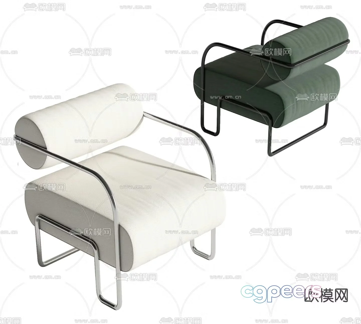 Modern single sofa 3d model