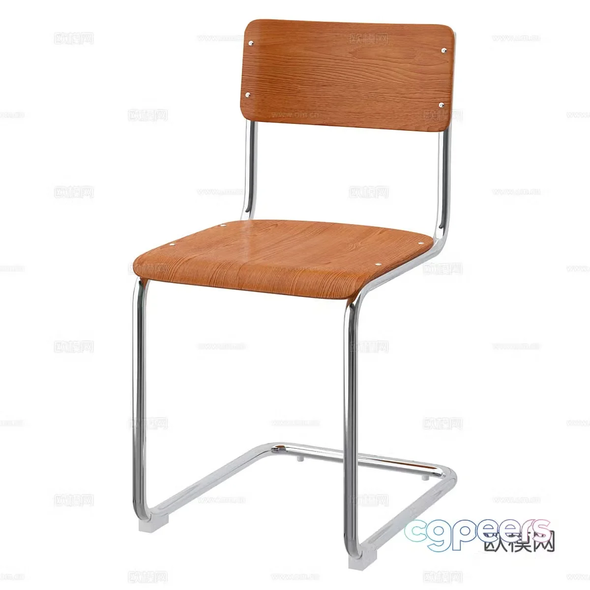 Nordic simple single chair chair simple chair casual chair stool 3d model