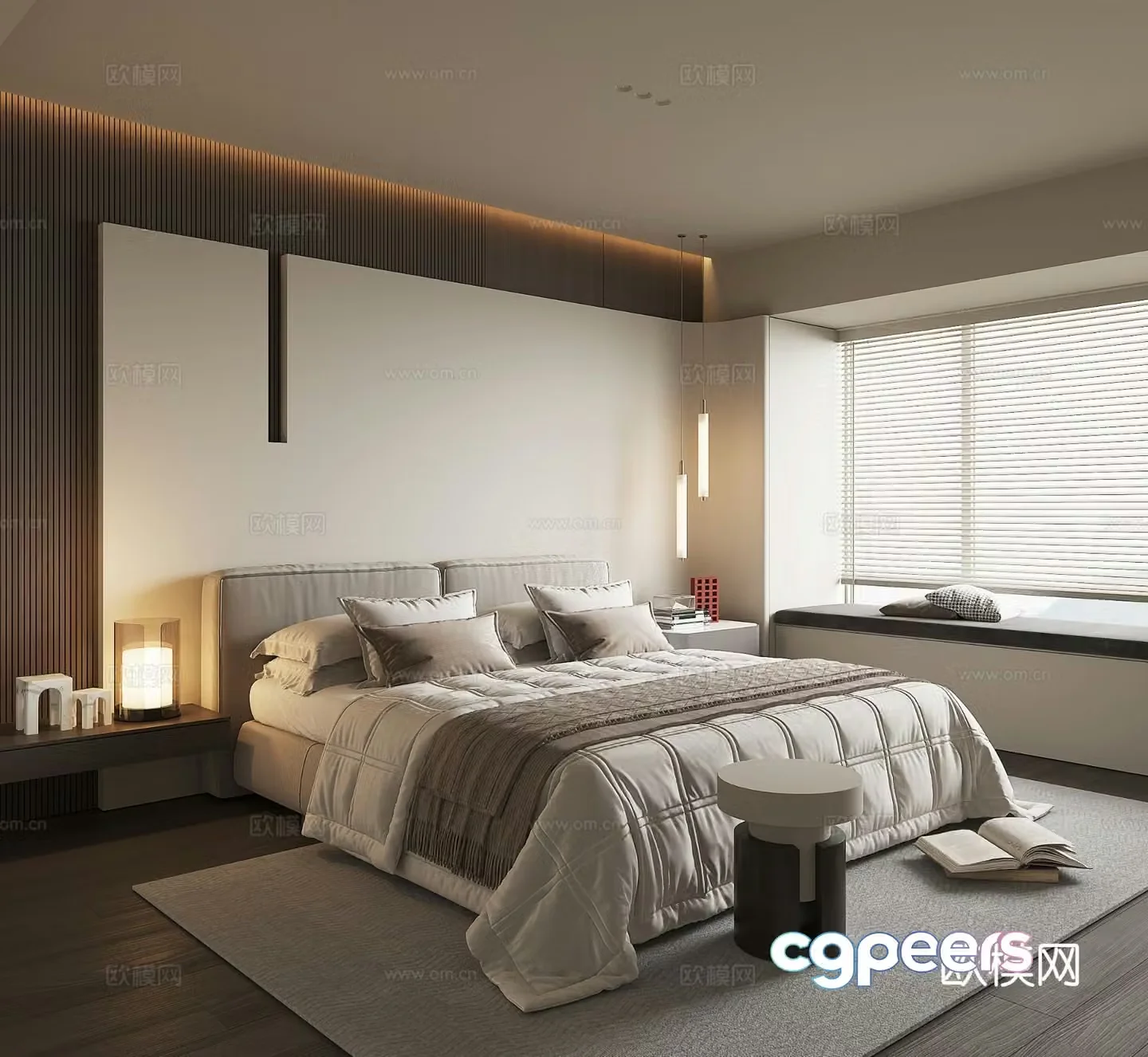 Modern home bedroom 3d model