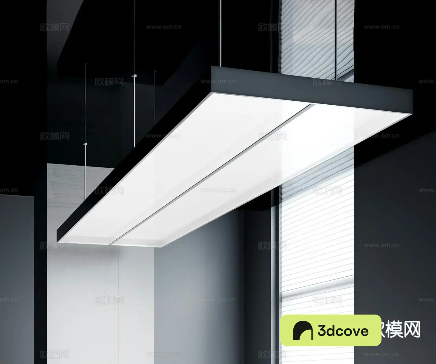 Modern long chandelier