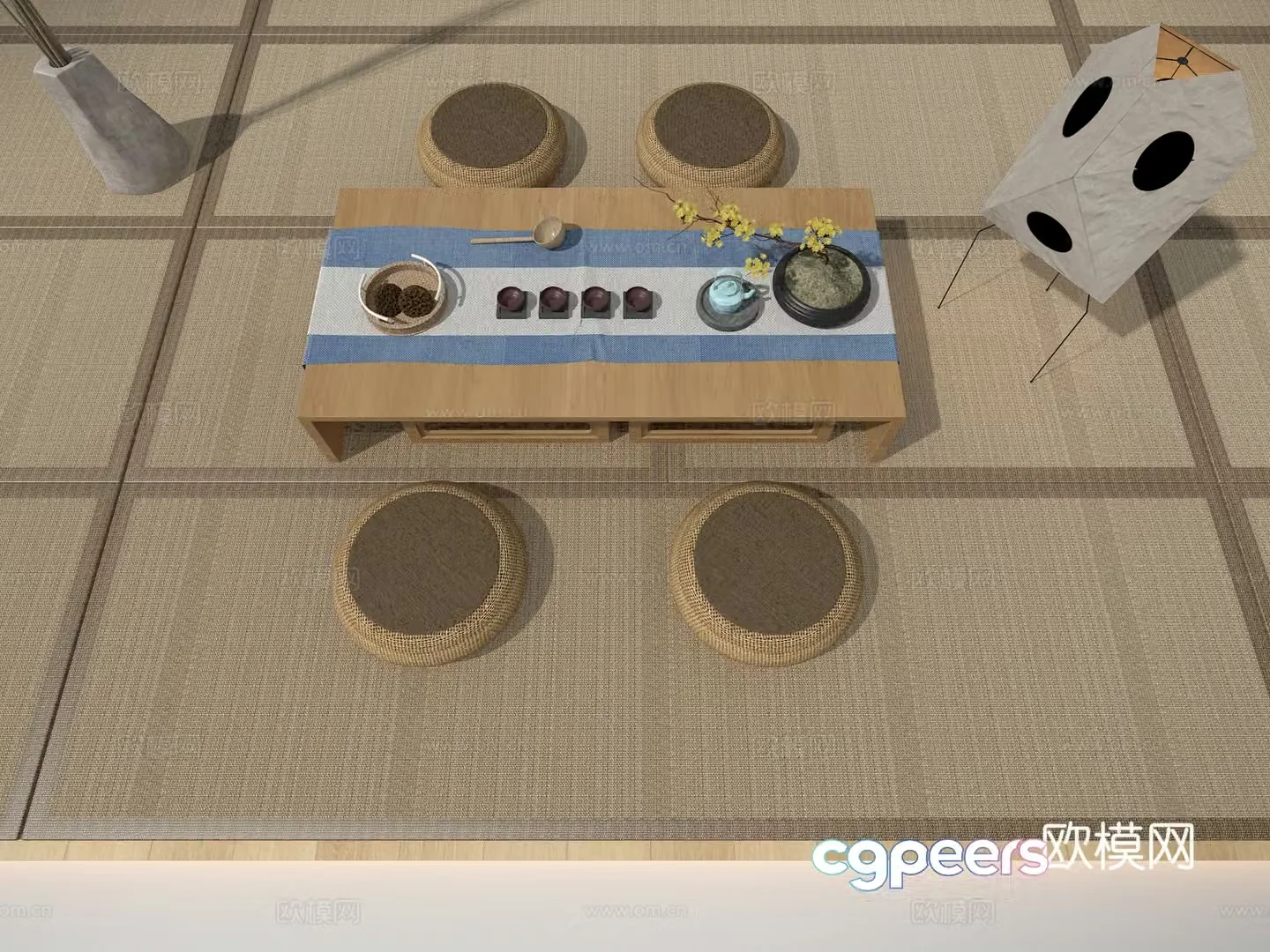 Tatami tea table 3d model