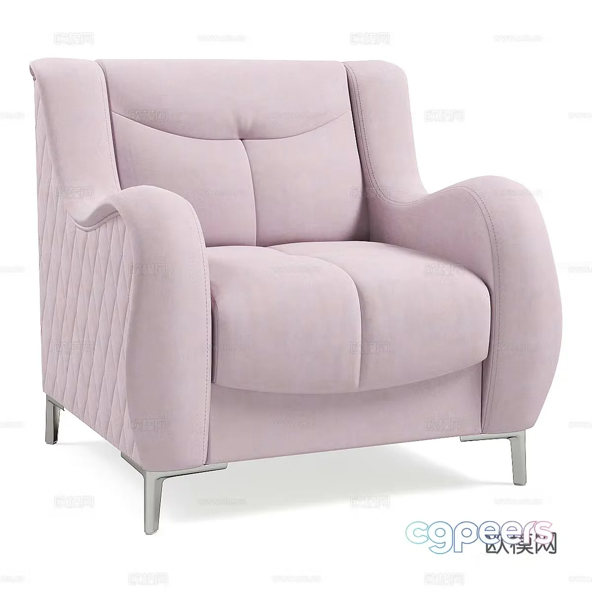 Modern simple single sofa single sofa simple sofa living room sofa casual sofa 3d model