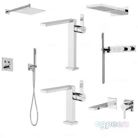 Modern Chrome Faucets 3D Model – 12862 – CORONA Render