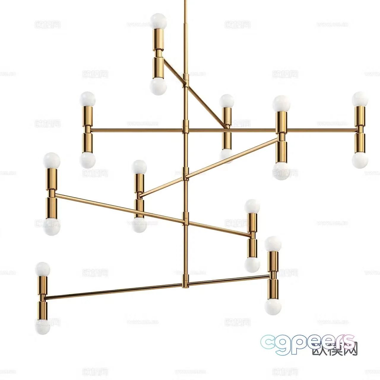 Lambert Italian Chandeliers Light Luxury Chandeliers Metal Chandeliers Glass Chandeliers 3D Model