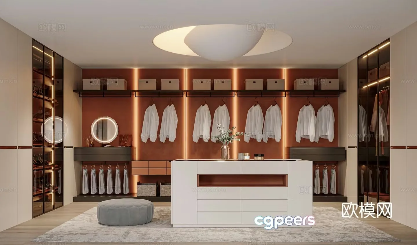 Modern cloakroom 3d model