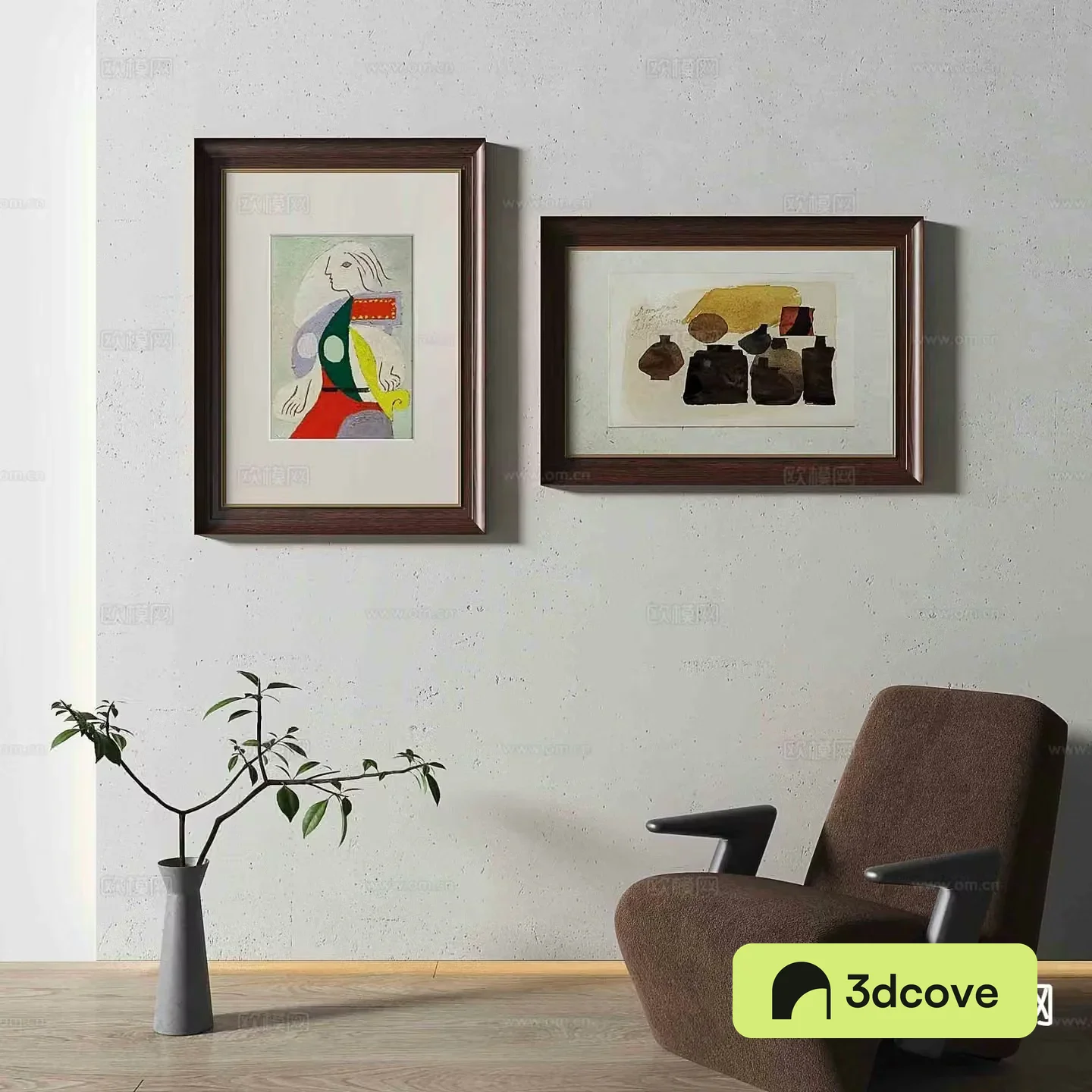 Simple European retro painting decorative painting oil painting