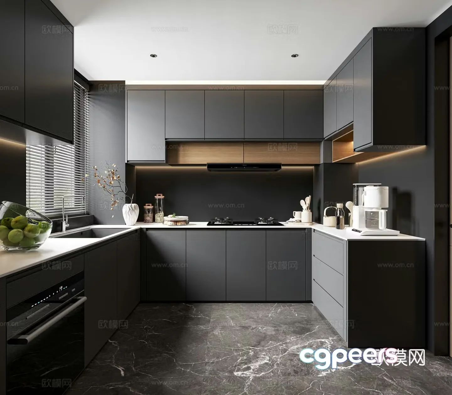 Modern kitchen 3d model