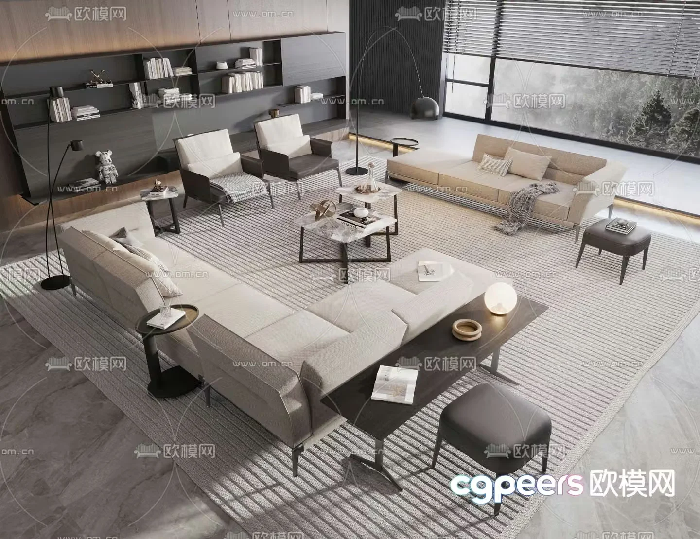 Flexform modular sofa 3d model