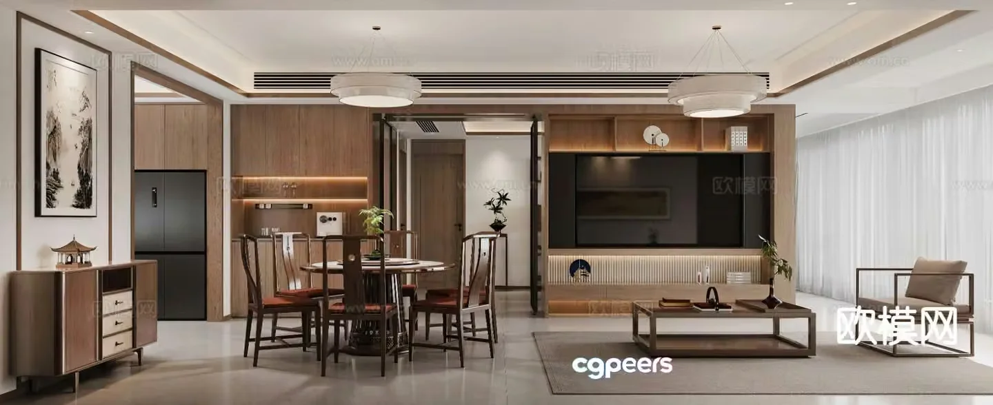 New Chinese restaurant 3D model