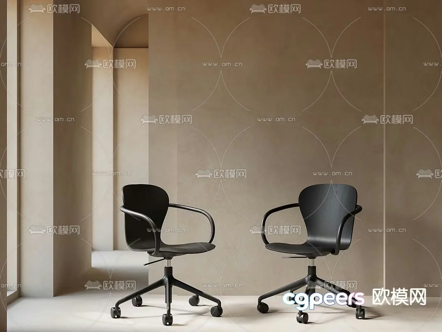 Modern office chair staff chair 3d model