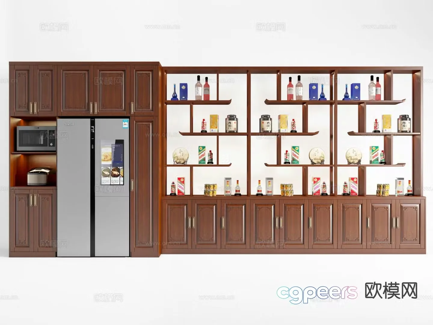 New Chinese wine cabinet 3D model