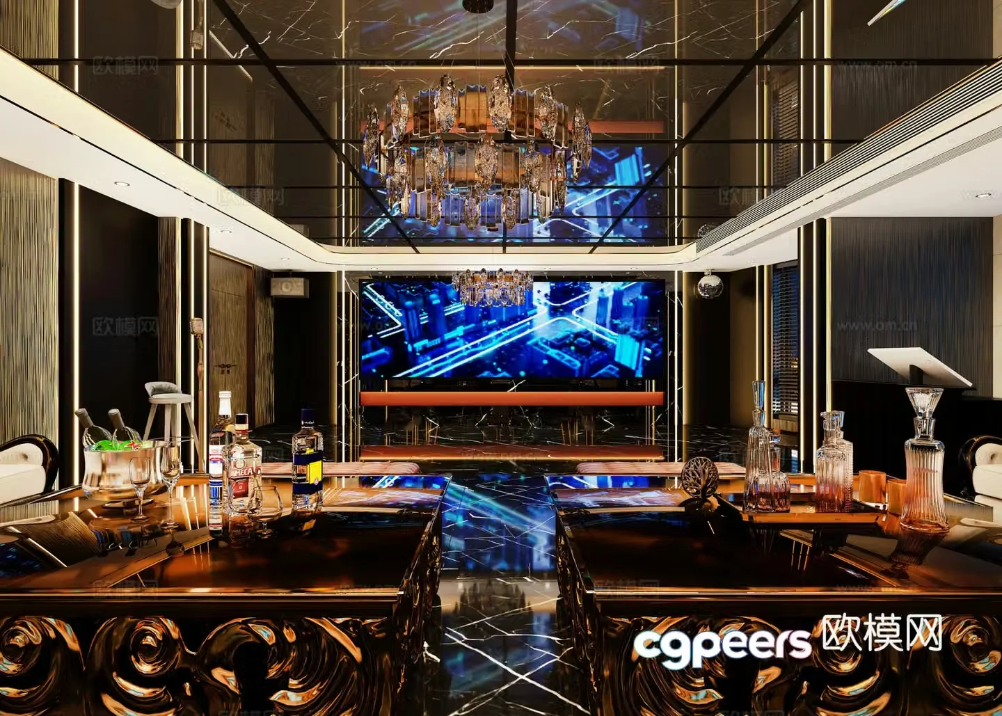 Modern luxury KTV3d model