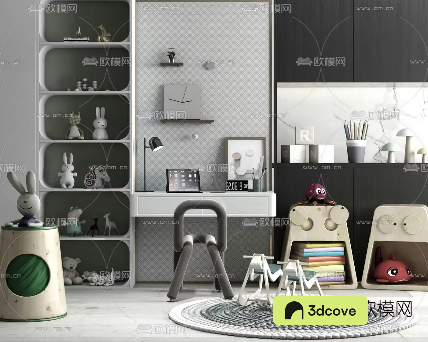 Modern children’s decorative cabinet toys