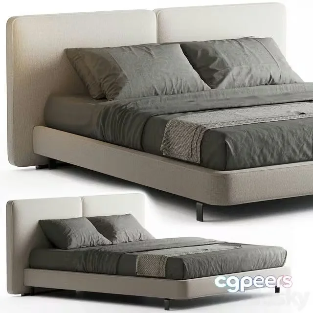 3ds Max Free – Minotti Tatlin Cover Bed