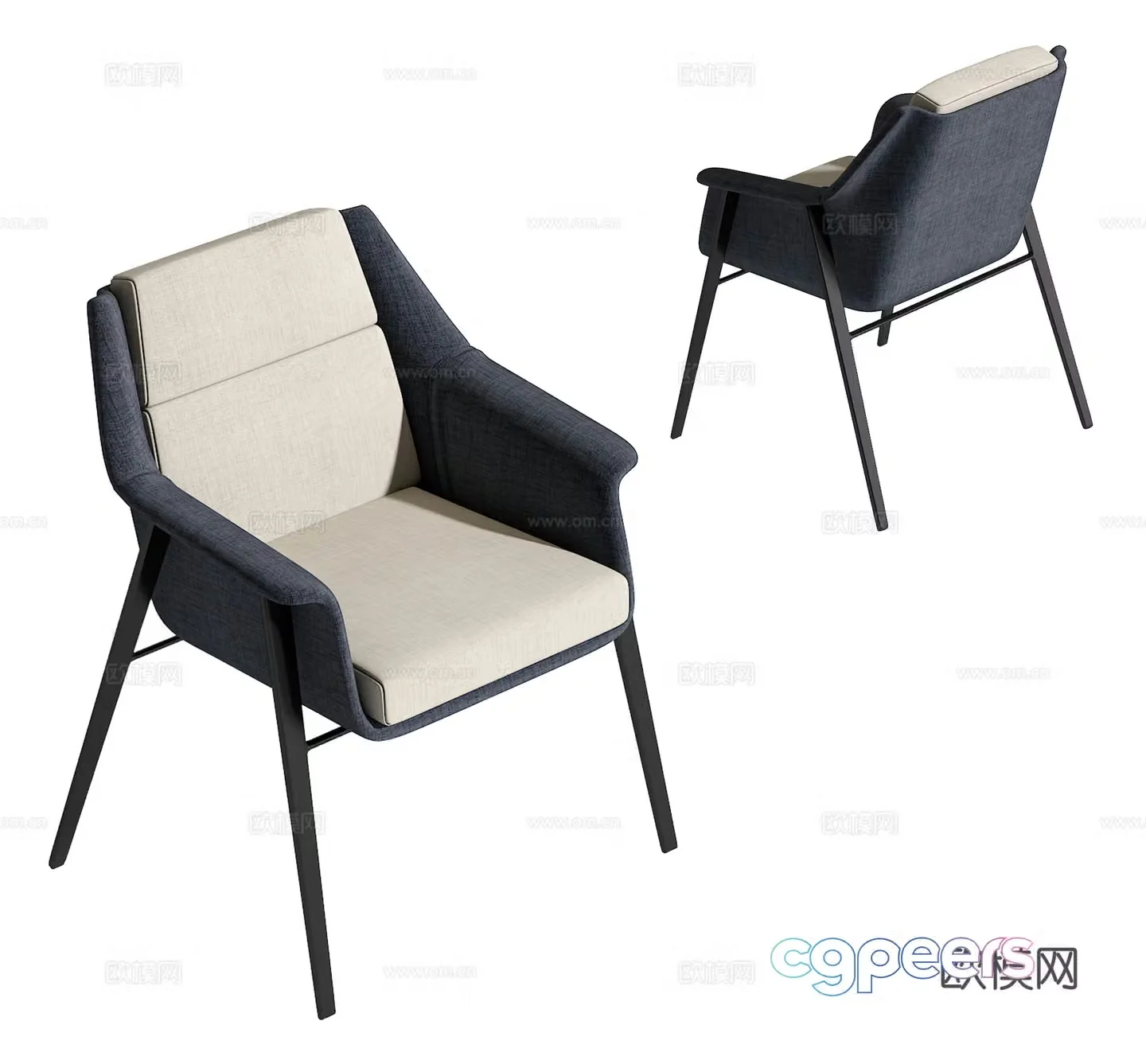 Modern single chair 3d model