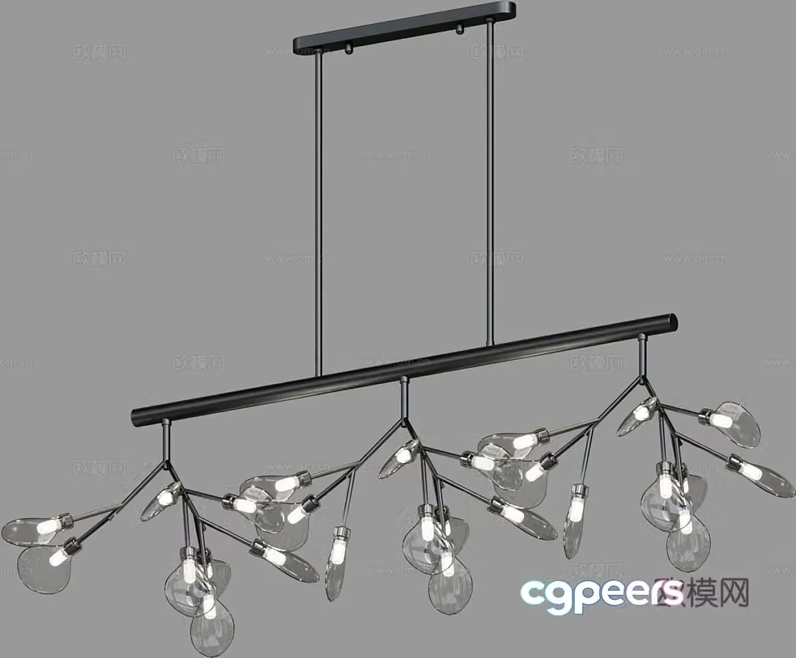 Simple chandelier dining room chandelier living room chandelier 3d model
