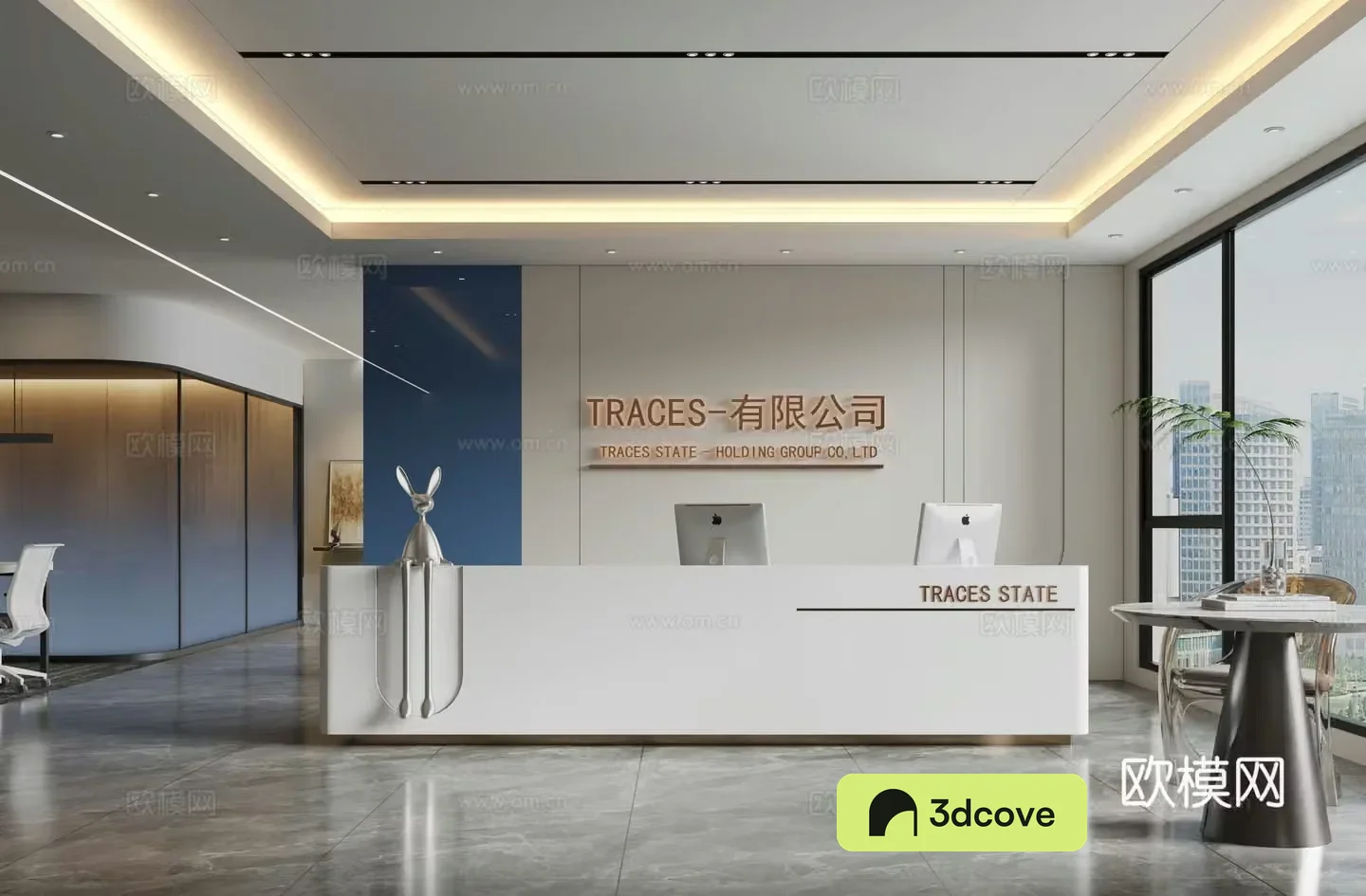 Modern company front desk